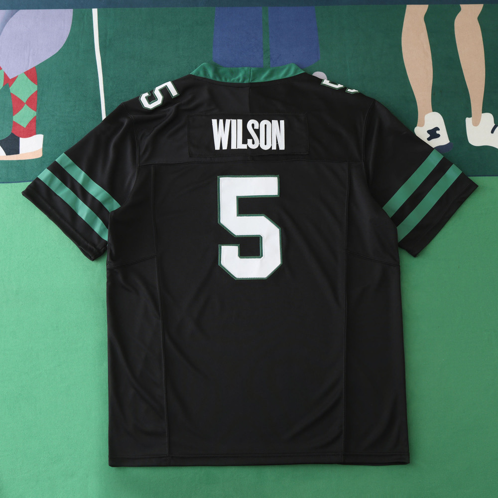 2425  New York Jets black 3th generation 5#WILSON