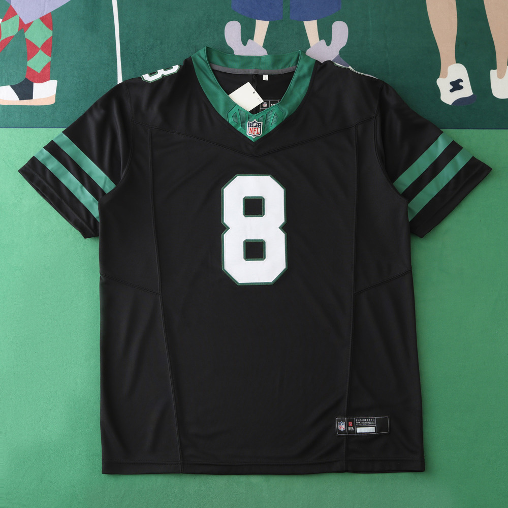 2425  New York Jets black 3th generation 8#RODGERS