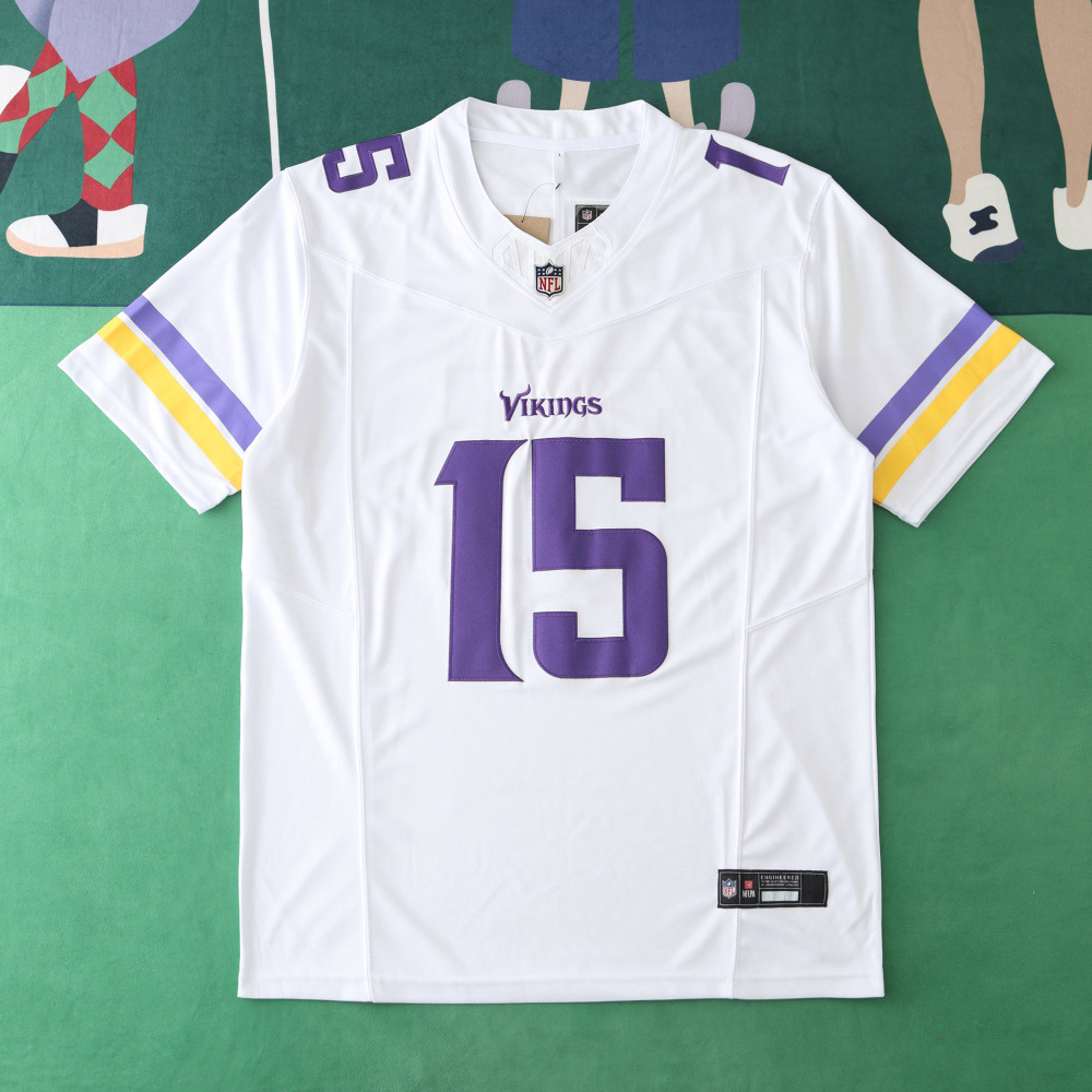 2425 Minnesota Vikings white 3th generation 15#TURNER