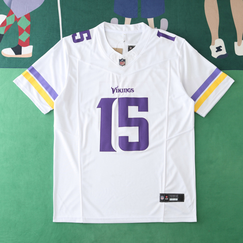 2425 Minnesota Vikings white 3th generation 15#TURNER