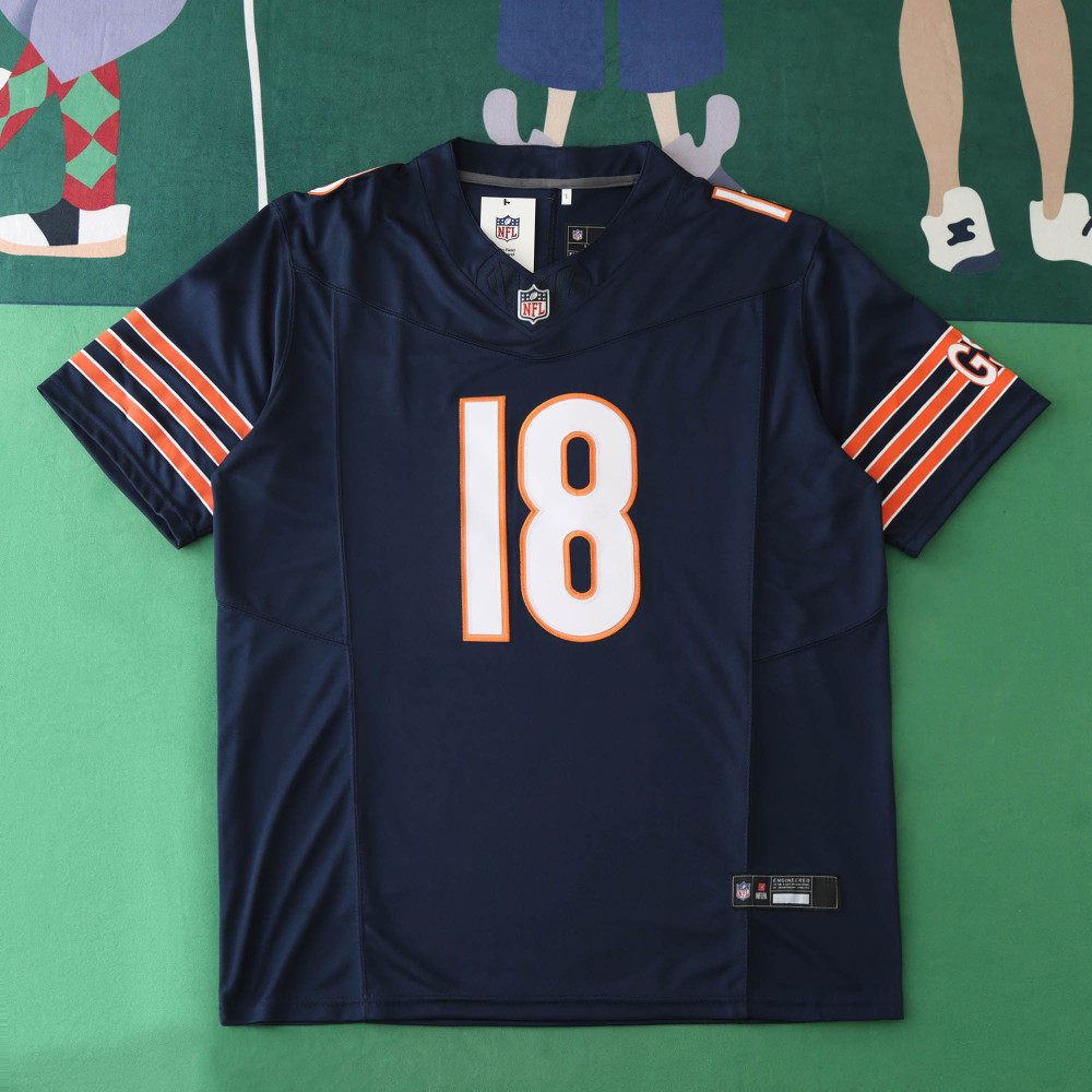 2425  Chicago Bears dark blue 3th generation 18#WILLIAMS