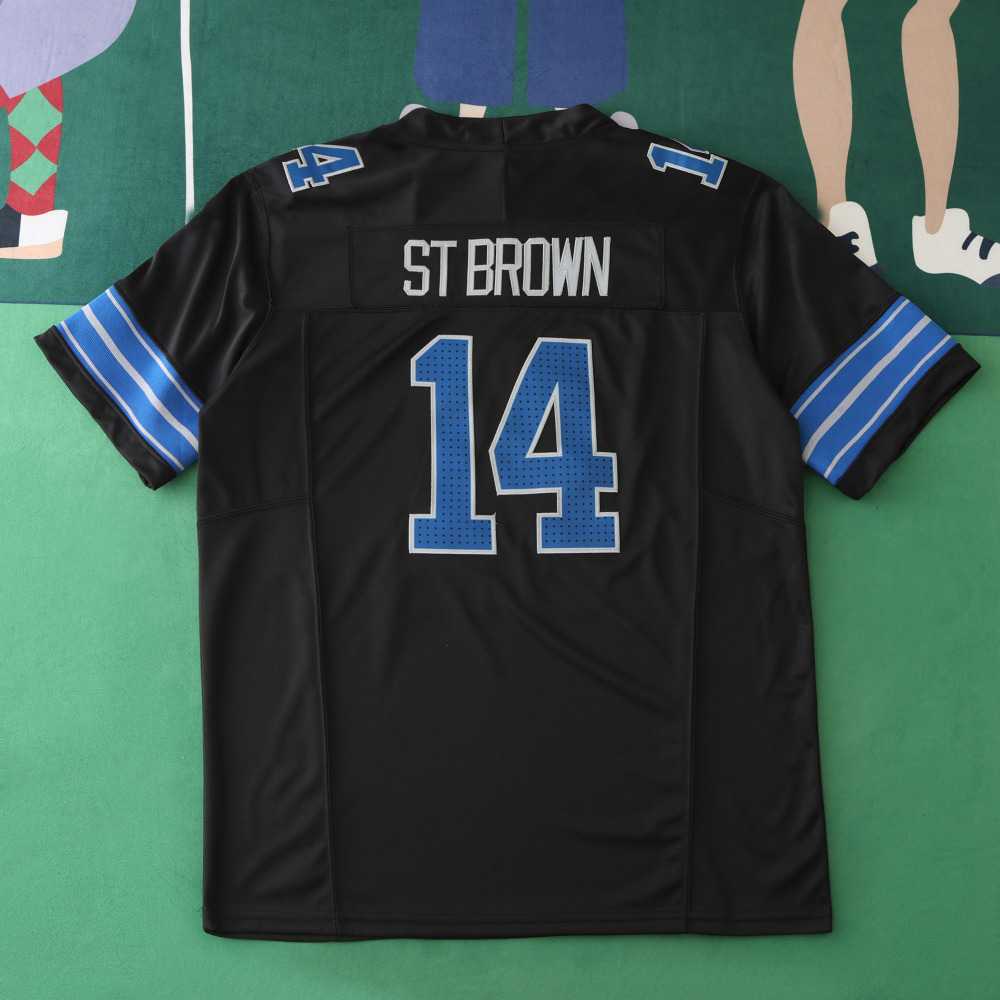2425 Detroit Lions black 3th generation 14#STBROWN