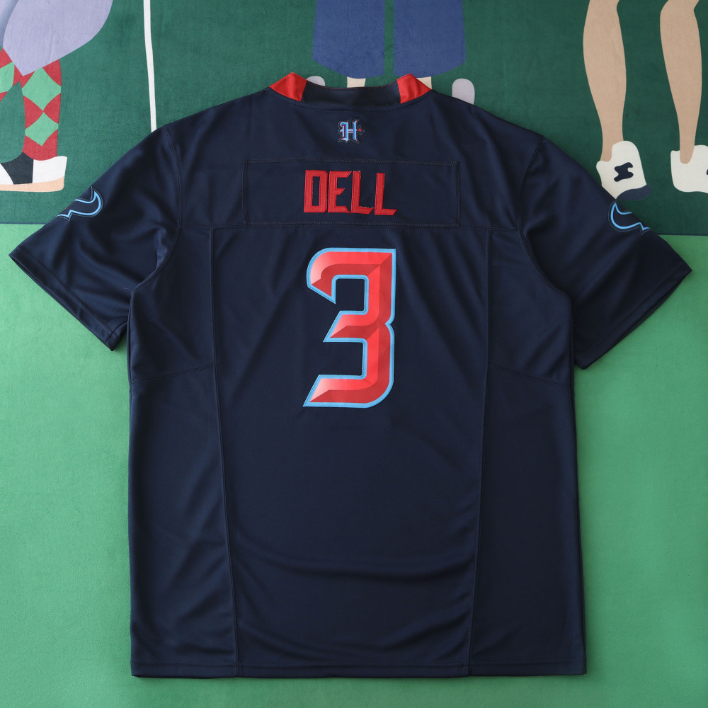2425 Houston Texans dark blue 3th generation 3#DELL