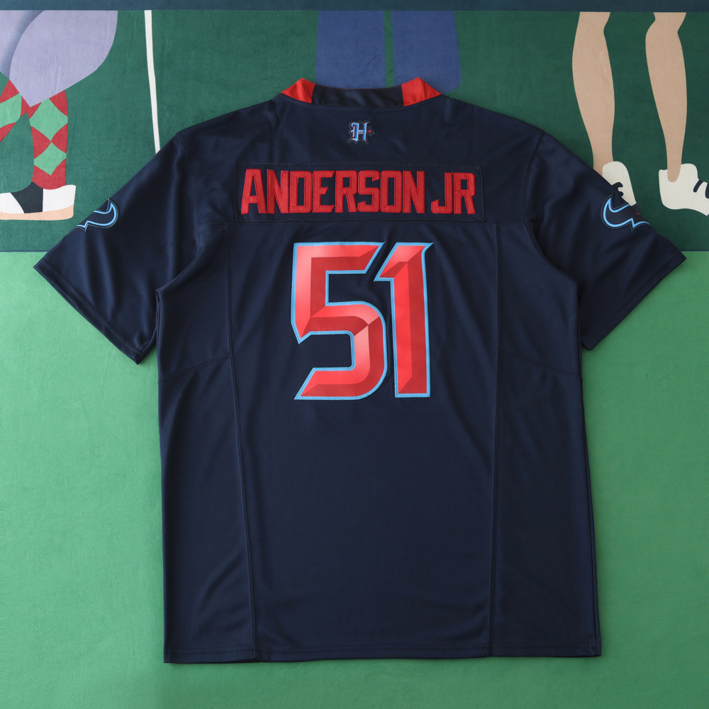 2425 Houston Texans dark blue 3th generation  51#ANDERDON JR