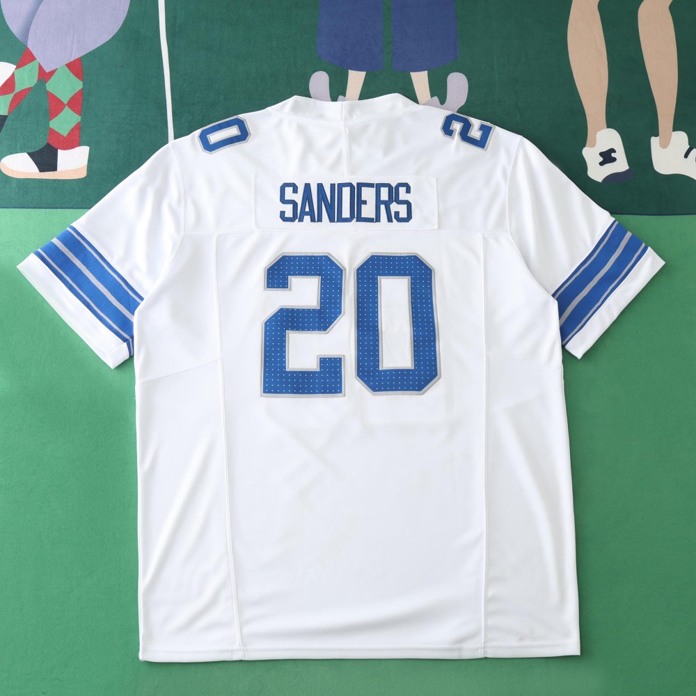 2425 Detroit Lions white 3th generation 20#SANDERS