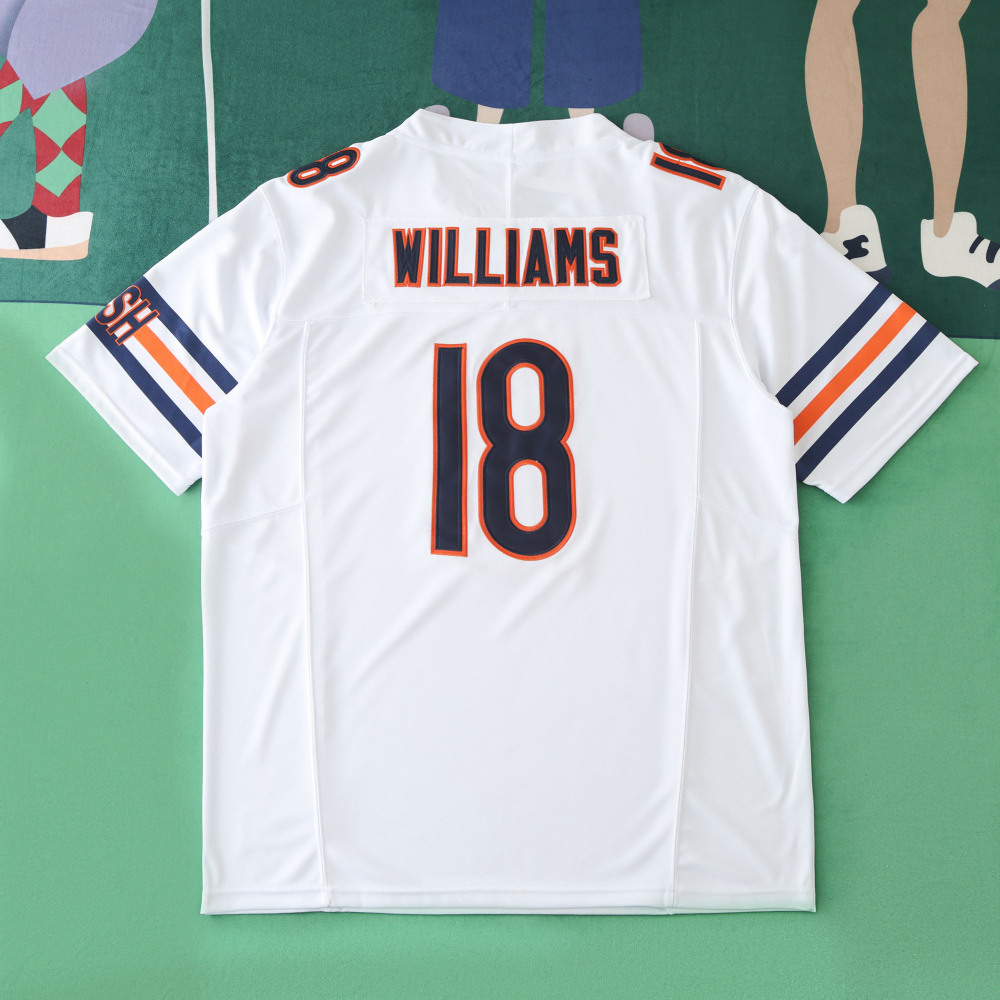 2425  Chicago Bears white 3th generation 18#WILLIAMS