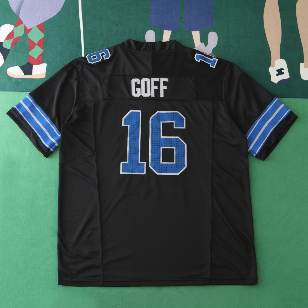 2425 Detroit Lions black 3th generation 16#GOFF