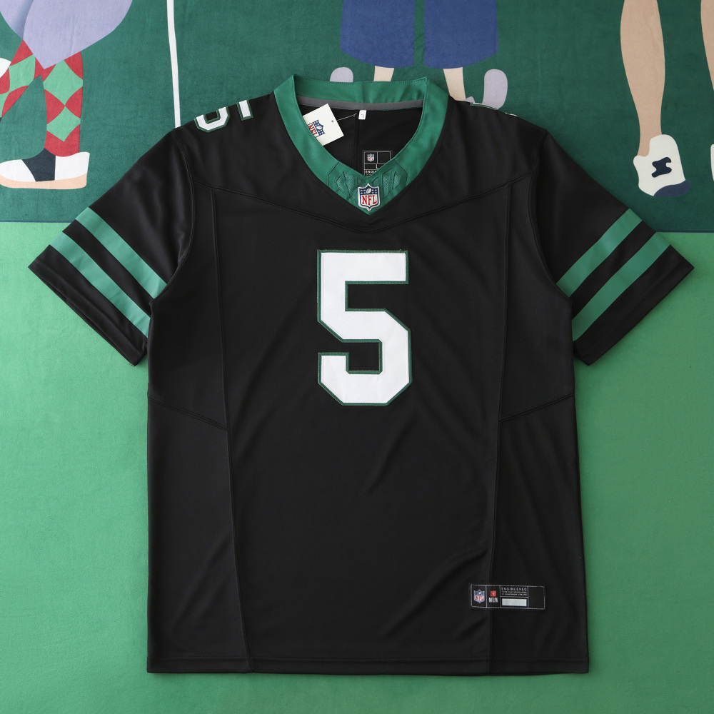 2425  New York Jets black 3th generation 5#WILSON