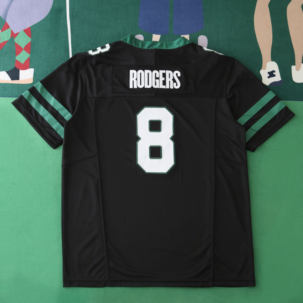 2425  New York Jets black 3th generation 8#RODGERS