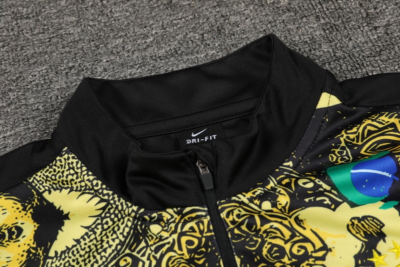 2425 Brazil Jesus yellow Training suit set