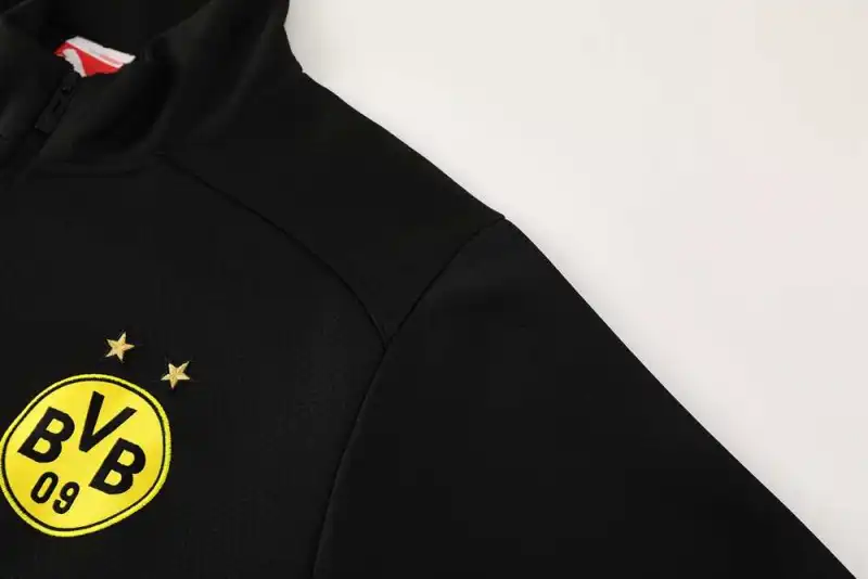 2425 Borussia Dortmund black Long zipper jacket set