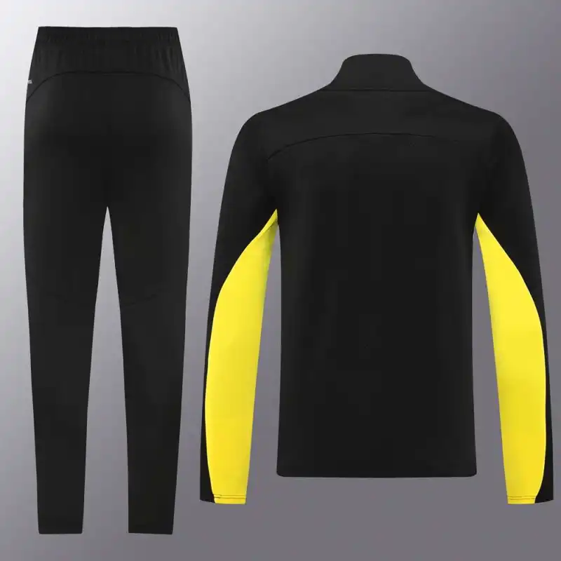 2425 Borussia Dortmund black Long zipper jacket set