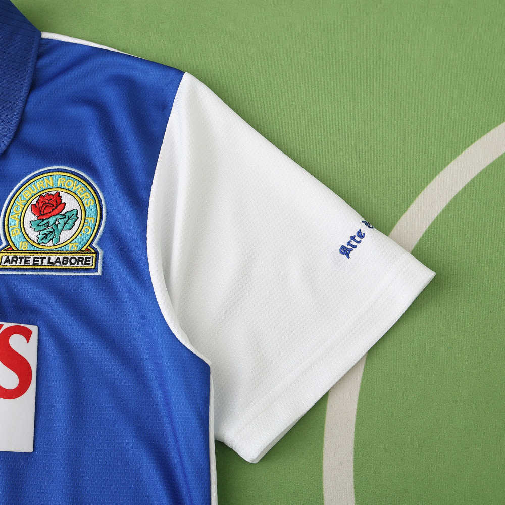 9495 season Blackburn Rovers Football Club home retro Fan version