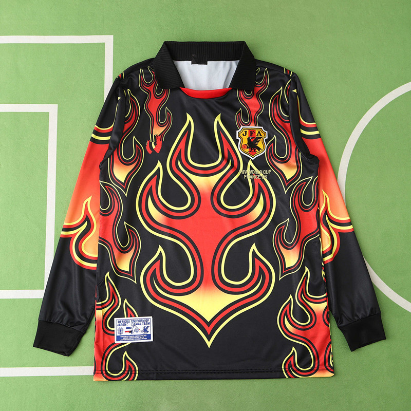 1998 season Japan Goalkeeper long sleeved retro Fan version