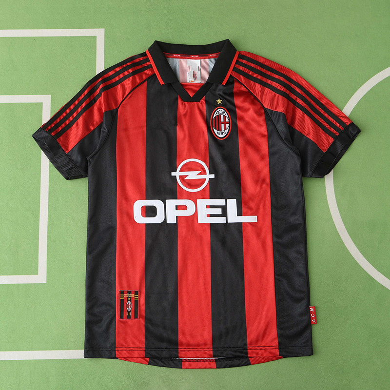 9899 season A.C. Milan home retro Fan version