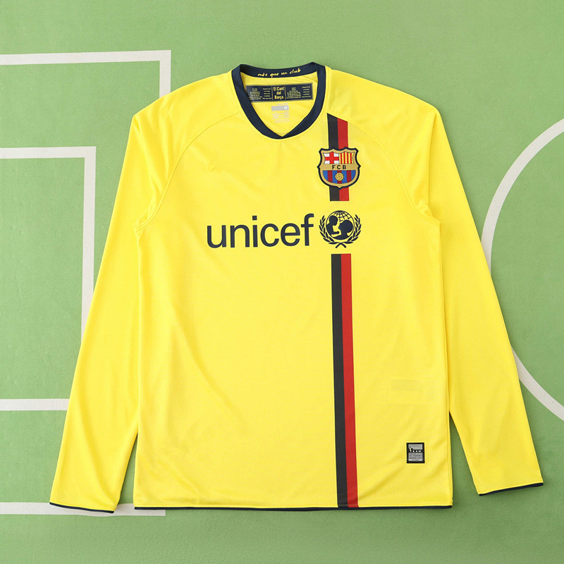0809 season FC Barcelona / Barça away Long sleeved retro Fan version