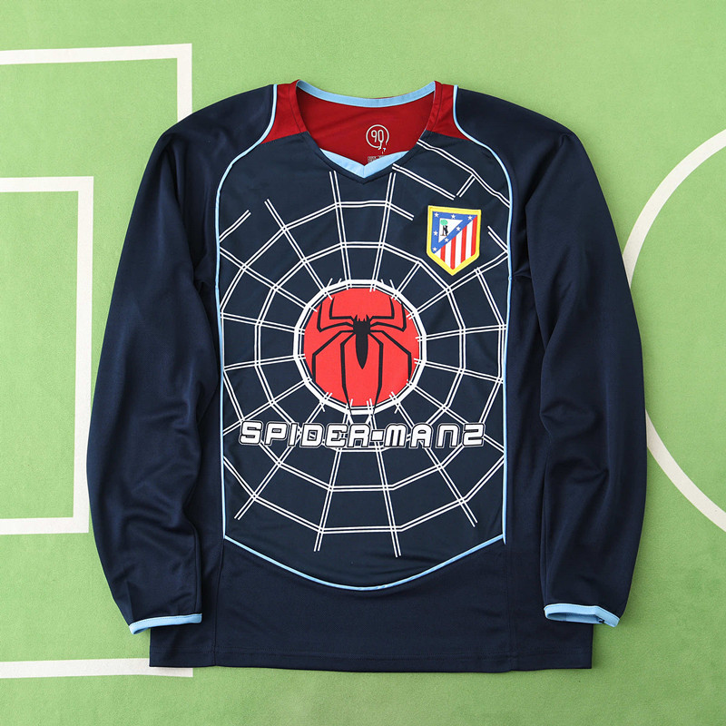 0405 season Club Atlético de Madrid away Long sleeved retro Fan version