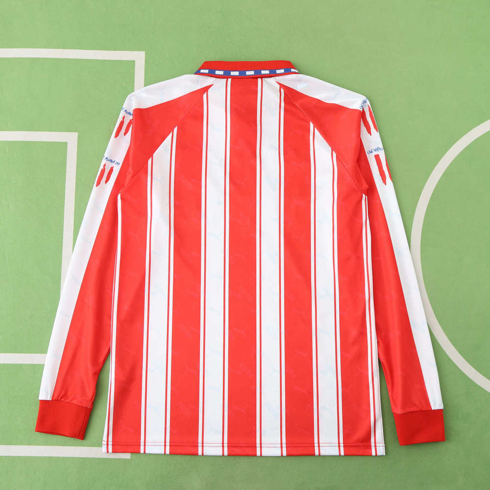 9495 season Club Atlético de Madrid home Long sleeved retro Fan version