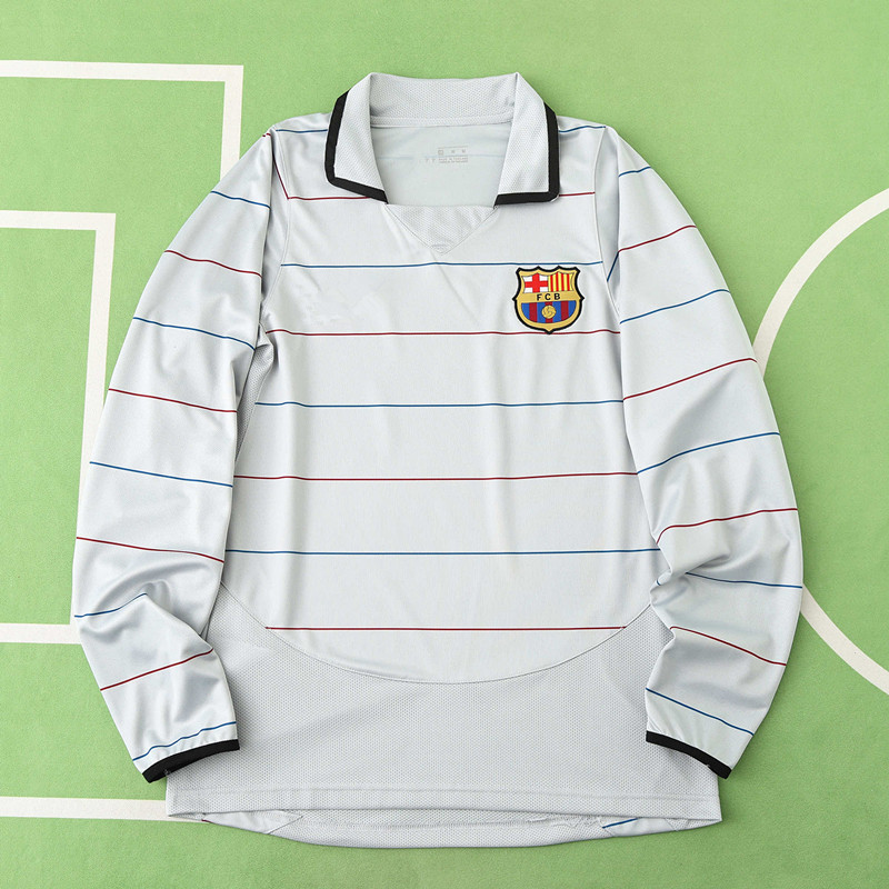 0304 season FC Barcelona / Barça away Long sleeved retro Fan version