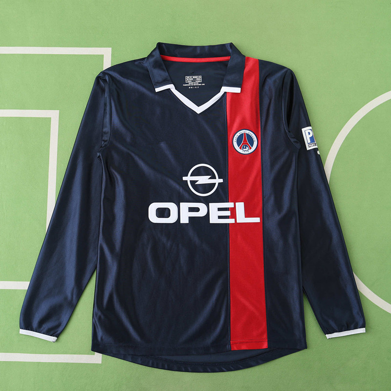2001 season Paris Saint-Germain F.C. home Long sleeved retro Fan version