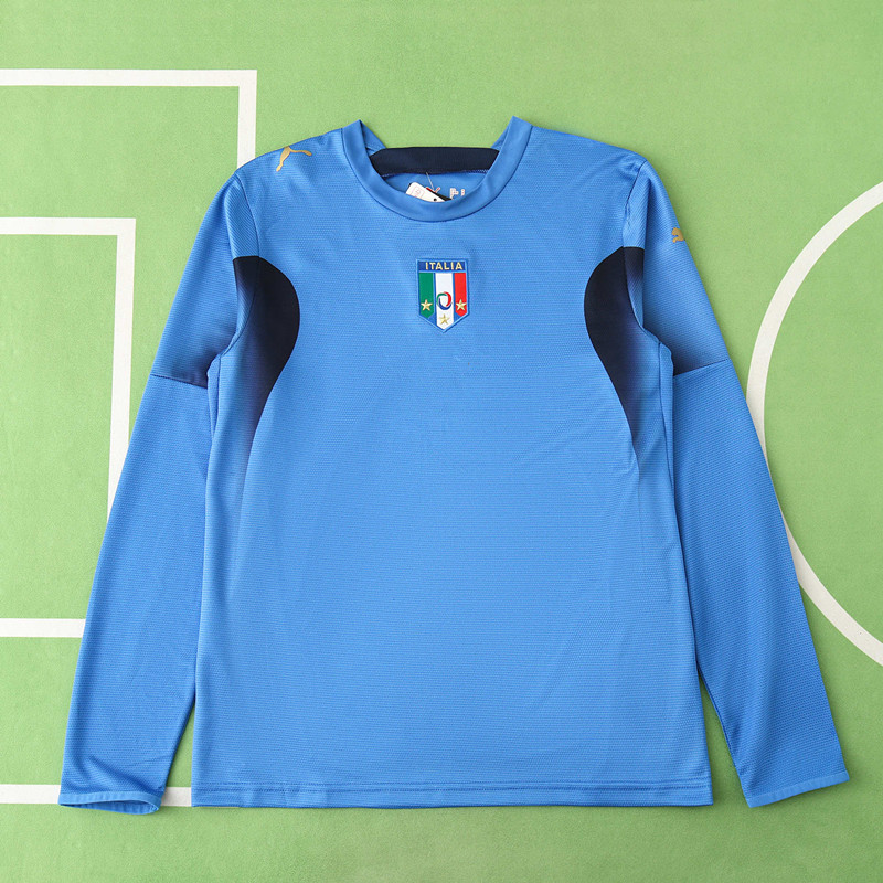 2006 season Italy home Long sleeved retro Fan version