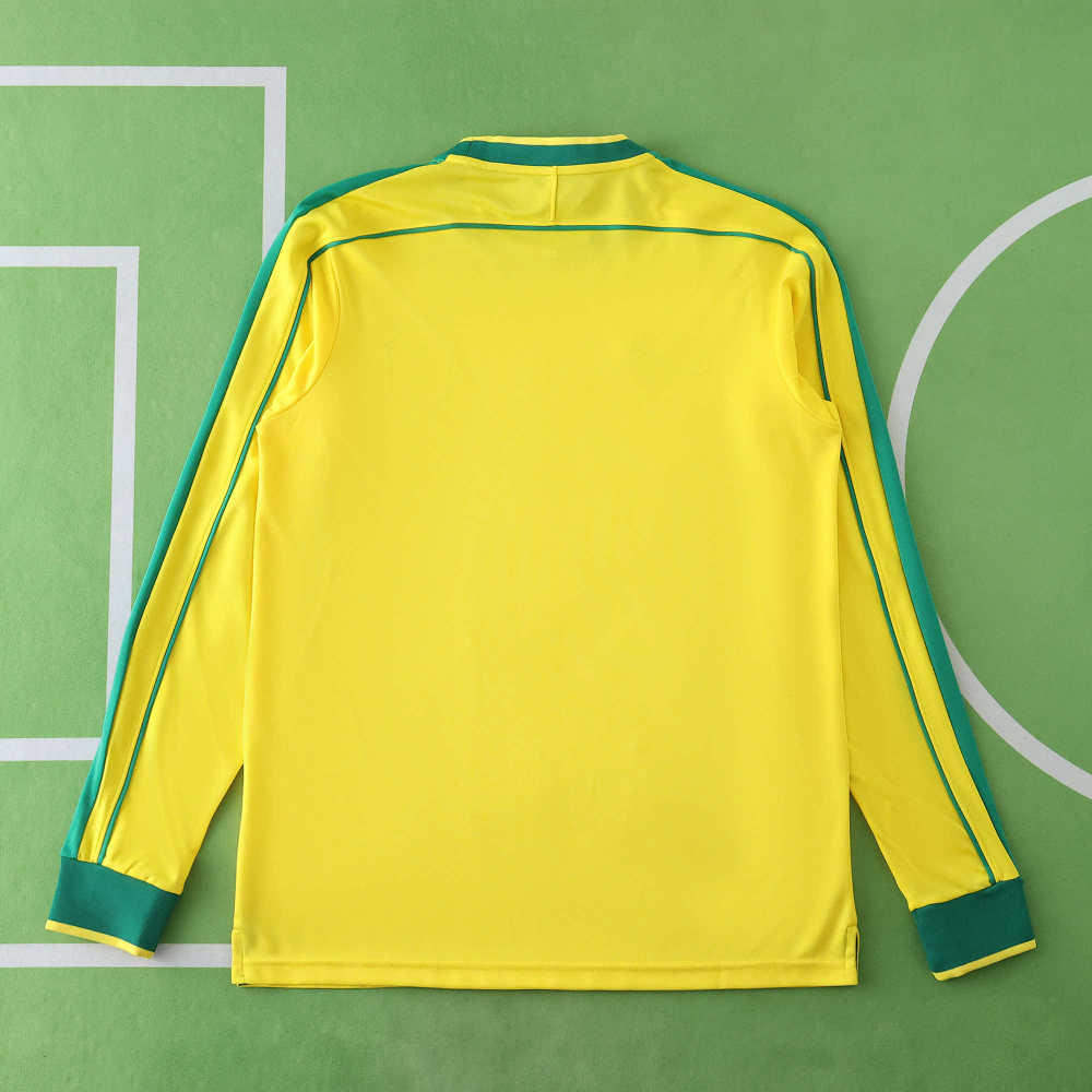 1998 retro Brazil home Long sleeved retro Fan version