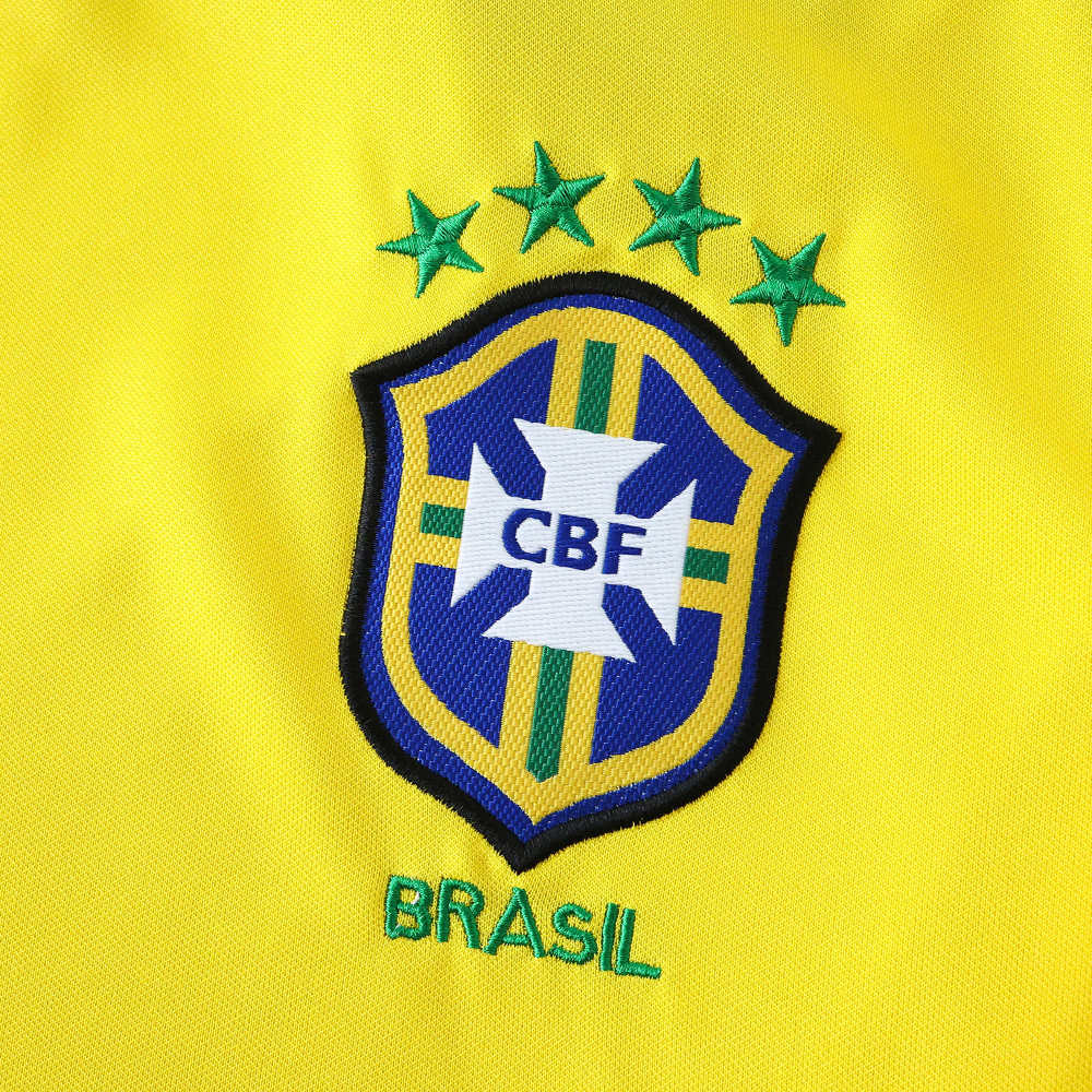 1998 retro Brazil home Long sleeved retro Fan version