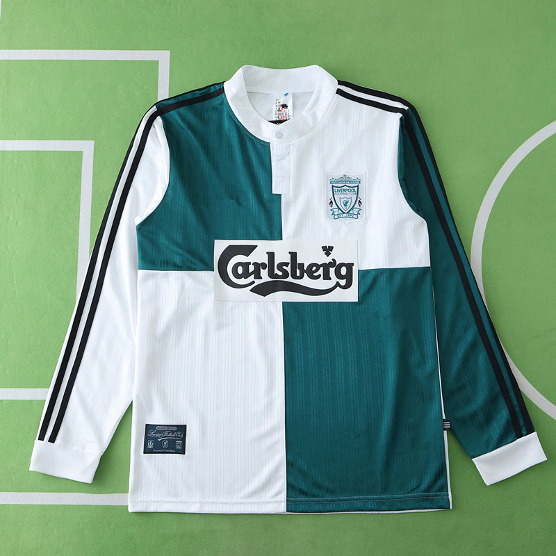9596 season Liverpool F.C. away retro Long sleeved Fan version