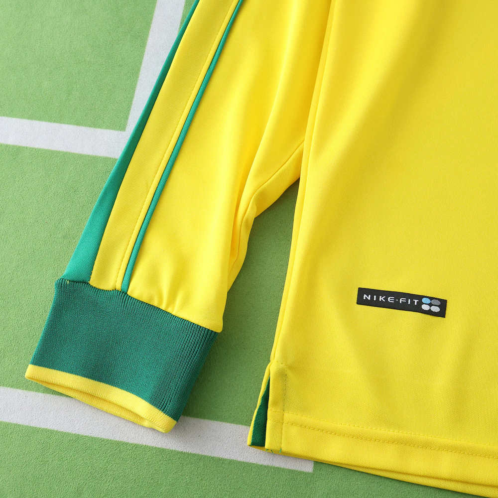 1998 retro Brazil home Long sleeved retro Fan version
