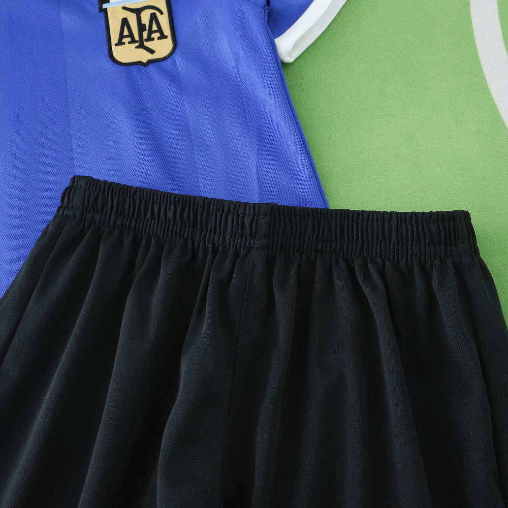 1986 Argentina away retro Kids kit