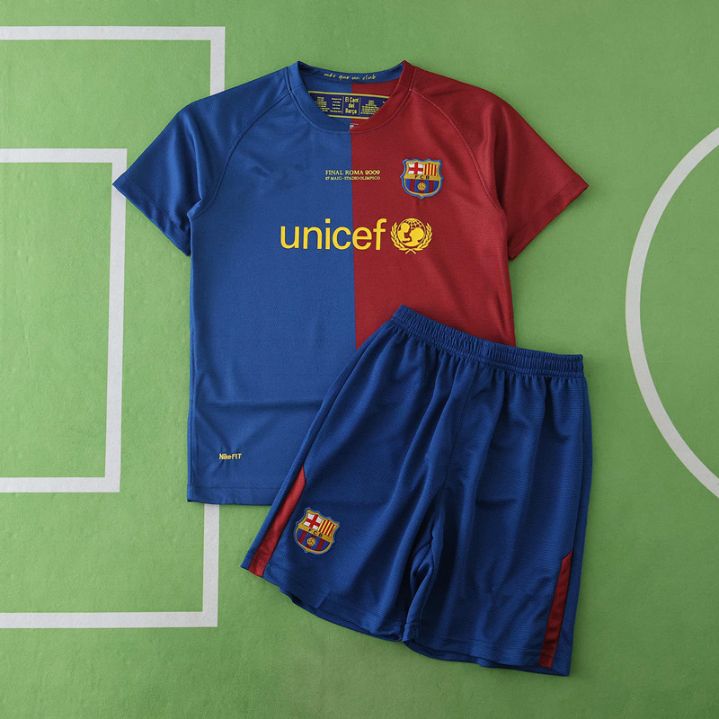 0809 FC Barcelona / Barça home retro Kids kit