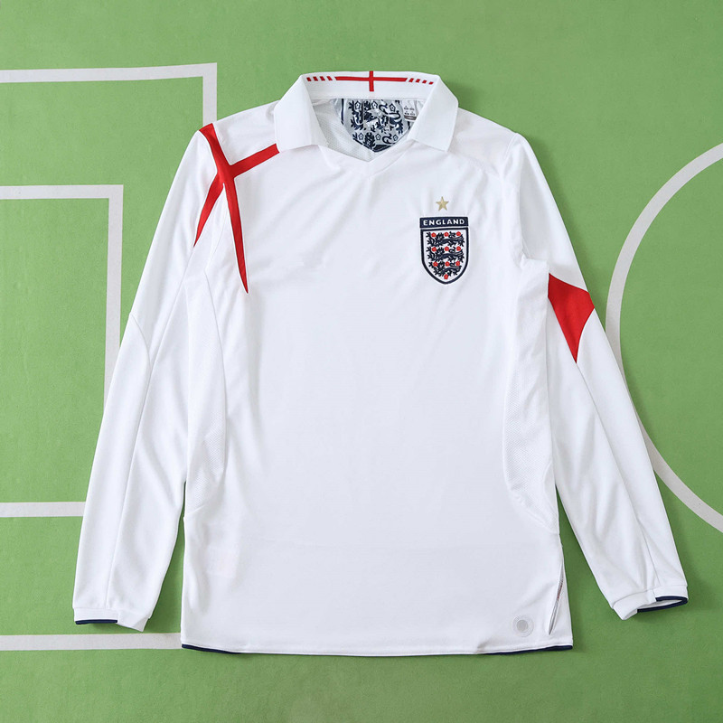 2006 season England home retro Long sleeved Fan version