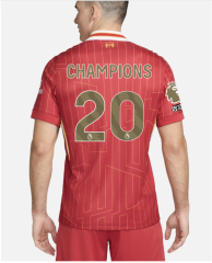 Liverpool FC Champion Jersey +Golden champion logo Fan Version