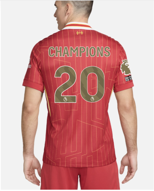 Liverpool FC Champion Jersey +Golden champion logo Fan Version