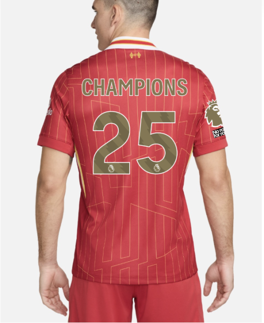Liverpool FC Champion Jersey +Golden champion logo Fan Version