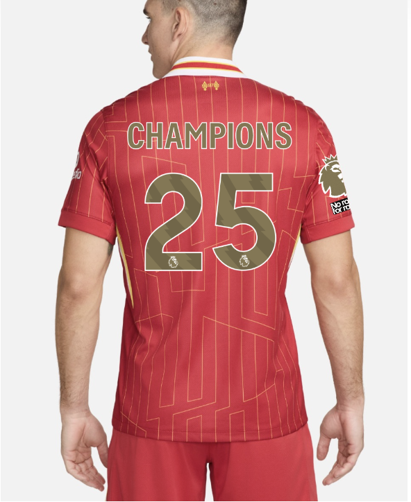 Liverpool FC Champion Jersey +Golden champion logo Fan Version