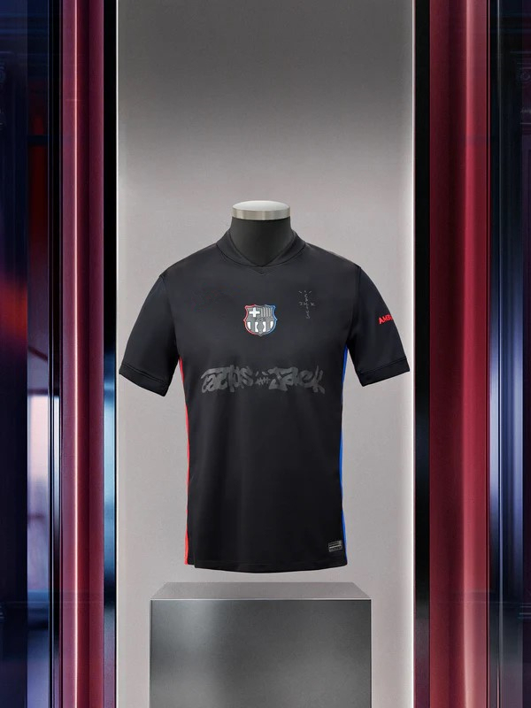 Limited Edition FC BARCELONA X TRAVIS SCOTT jersey. FC Barcelona Men's away fan version