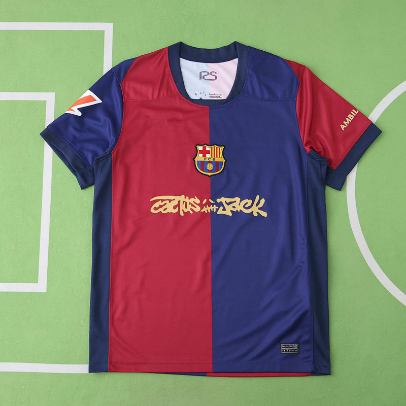 【In Stock】Limited Edition FC BARCELONA X TRAVIS SCOTT jersey. FC Barcelona 24/25 Men’s
