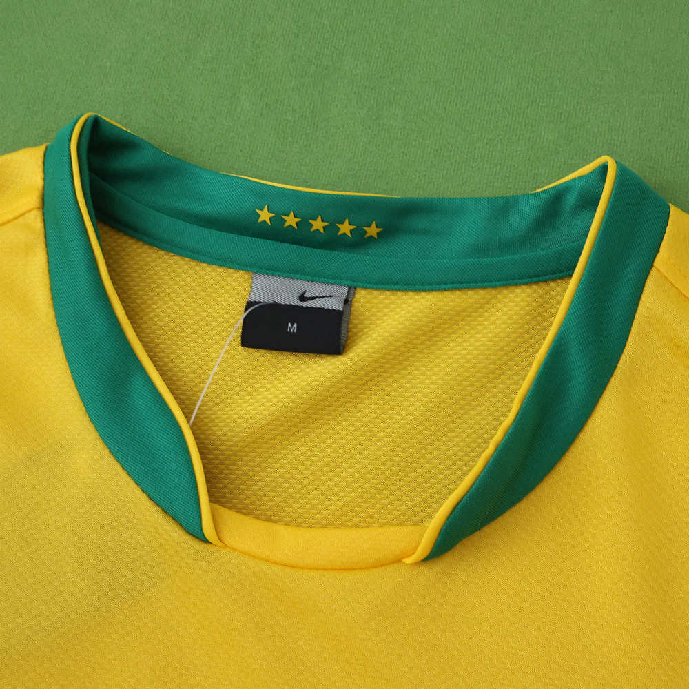 2006 season Brazil home Long sleeved retro Fan version