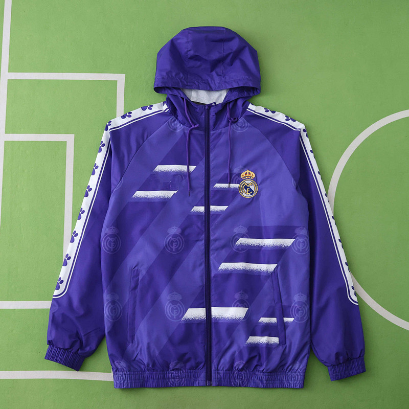 9596 Real Madrid CF purple Hooded windbreak