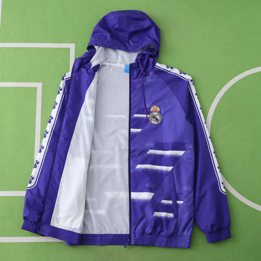 9596 Real Madrid CF purple Hooded windbreak