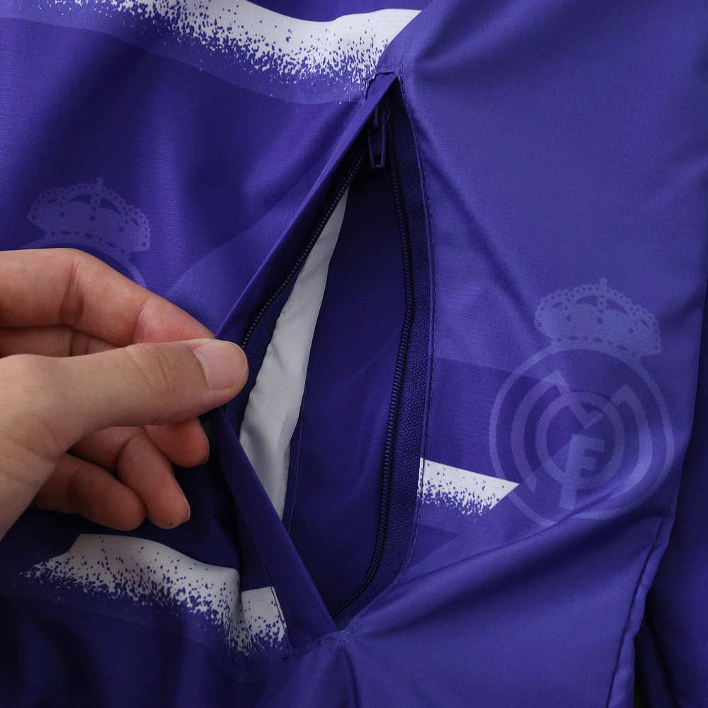 9596 Real Madrid CF purple Hooded windbreak