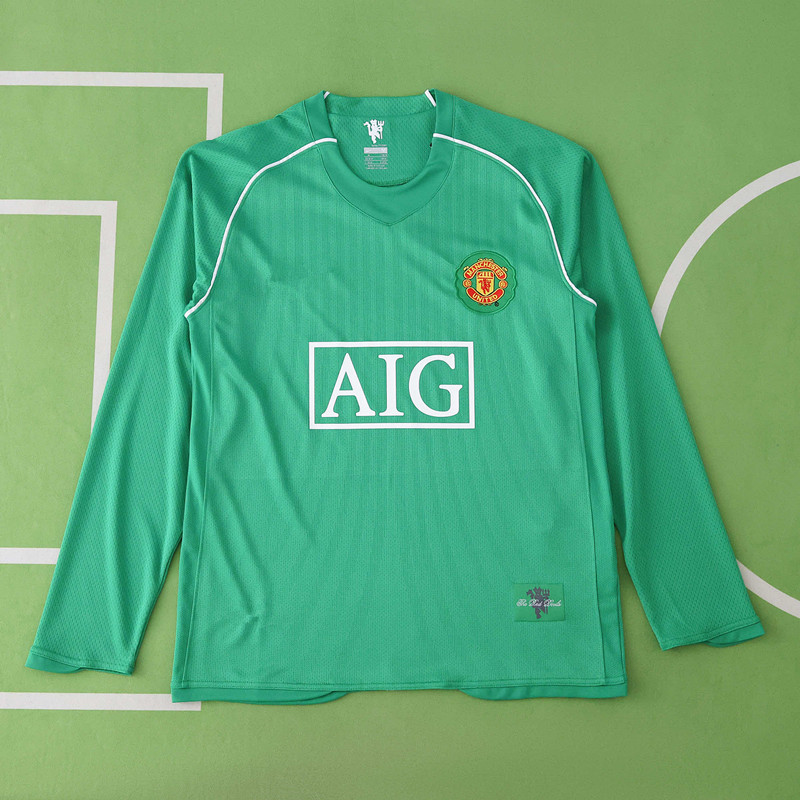0708 season Manchester United F.C. goalkeeper retro Long sleeved Fan version
