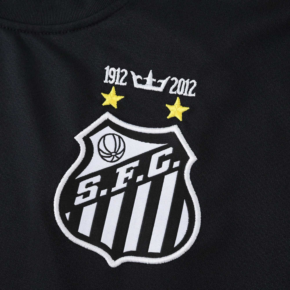 1213 season Santos FC black Long sleeved retro Fan version