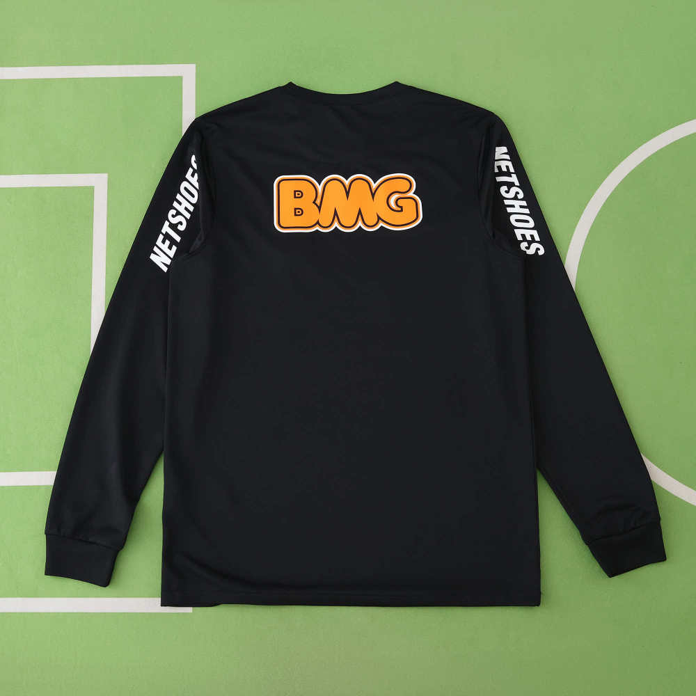 1213 season Santos FC black Long sleeved retro Fan version