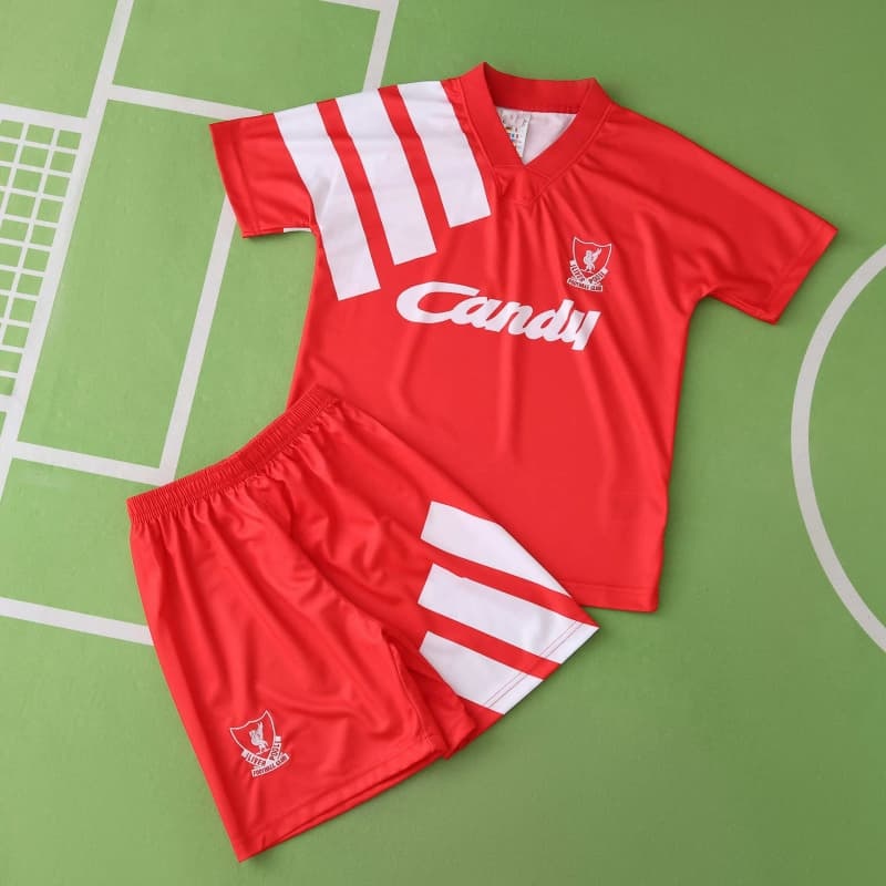 1992 season Liverpool F.C.  home retro Kids kit