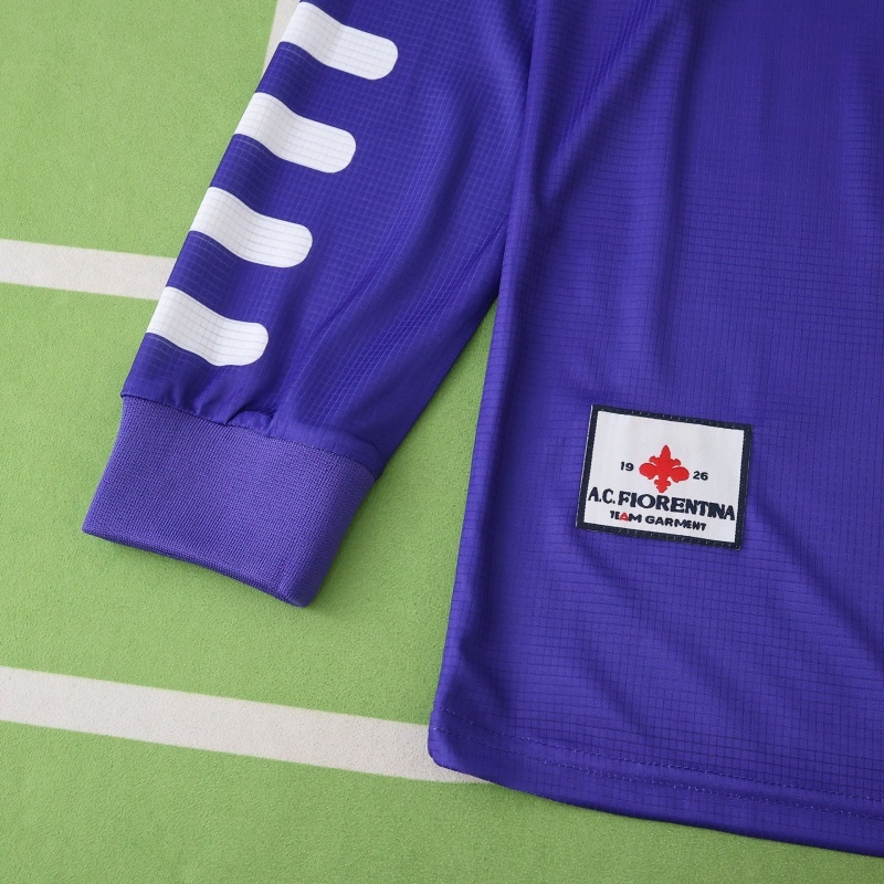 98 season ACF Fiorentina home Long sleeve  retro Fan version