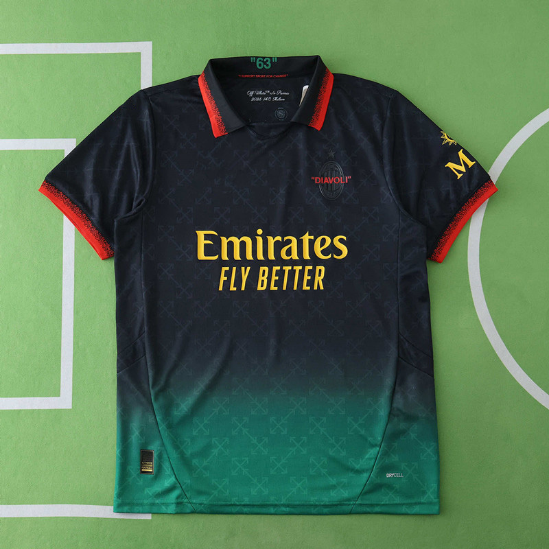 2425 season A.C. Milan x OFF-WHITE Fan version