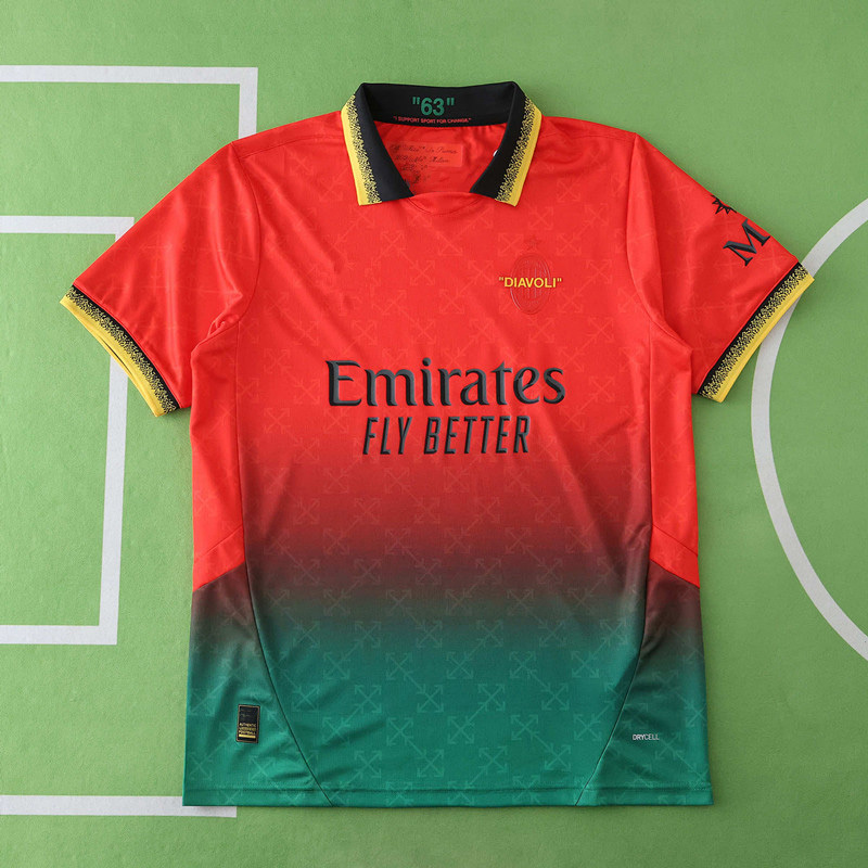 2425 season A.C. Milan x OFF-WHITE Fan version