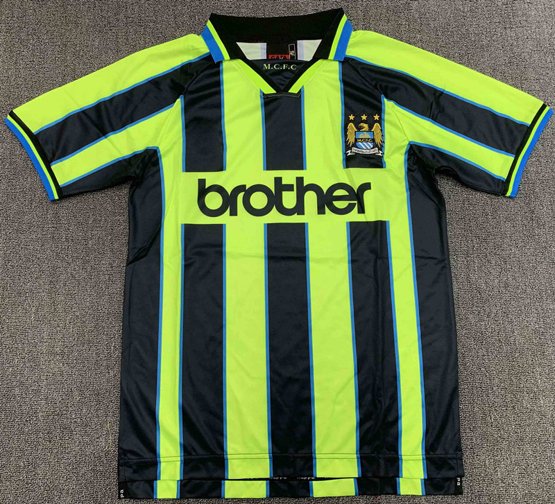 9899 season Manchester City away retro Fan version